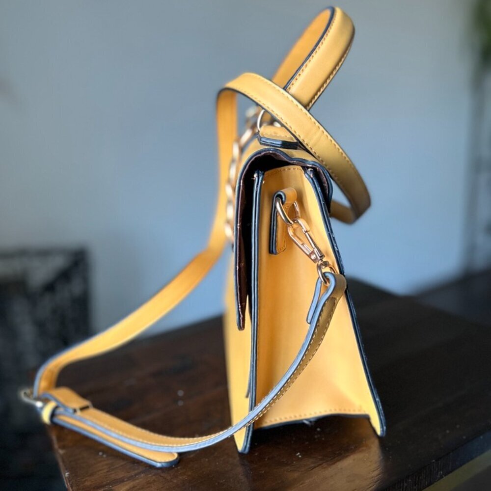 Aldo Yellow Medium Vibrant Crossbody Purse - Picture 5 of 9